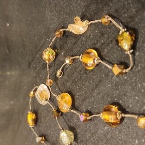 Long Glass Beaded Necklace